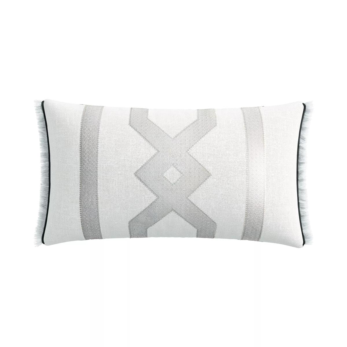 Sefa Cushion By Bedeck Of Belfast In White Silver